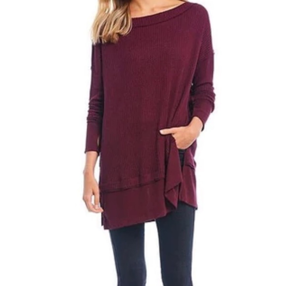 Free People North Shore Purple Thermal SZ XS - Picture 2 of 8